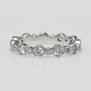Tiffany & Co. Platinum and Diamond Jazz Eternity Ring Size 4